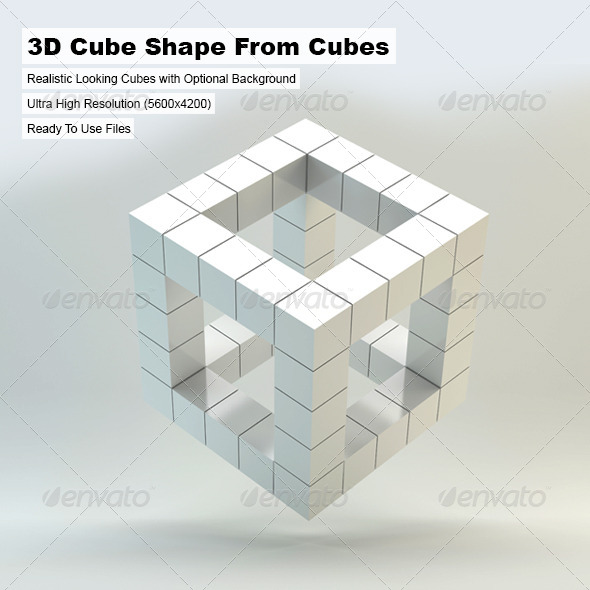 3d Cube Shape From Cubes By Arquitectostyles Graphicriver