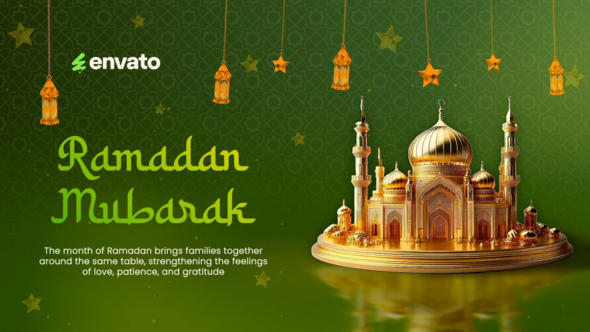 Ramadhan Greetings Video Displays template preview
