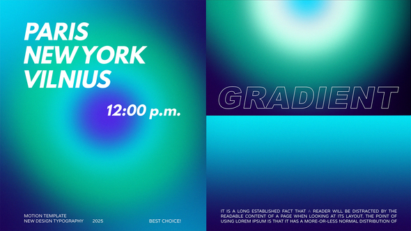 Neon Gradient Pack Titles template preview