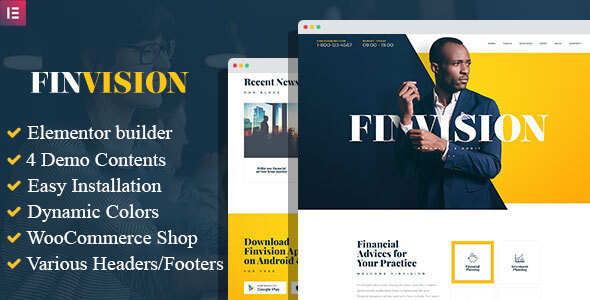 Finvision – Financial Consulting WordPress Theme Nulled
