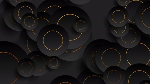 Abstract Golden And Black Circles