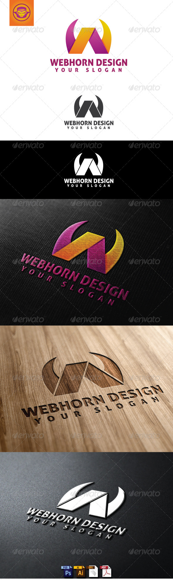 Webhorn Design Logo Template - Letters Logo Templates