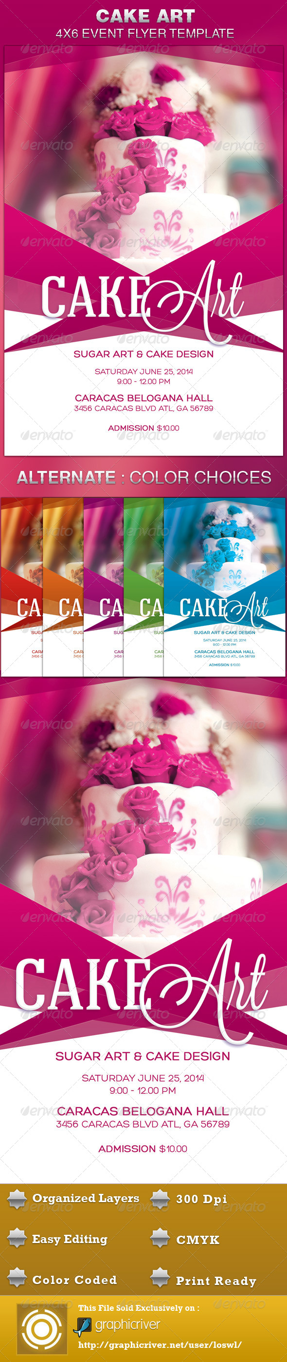 Cake Art Event Flyer Template - Events Flyers