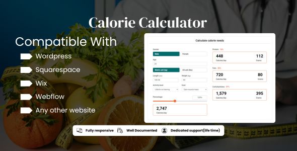Calorie calculator – Health Calculator for your Website