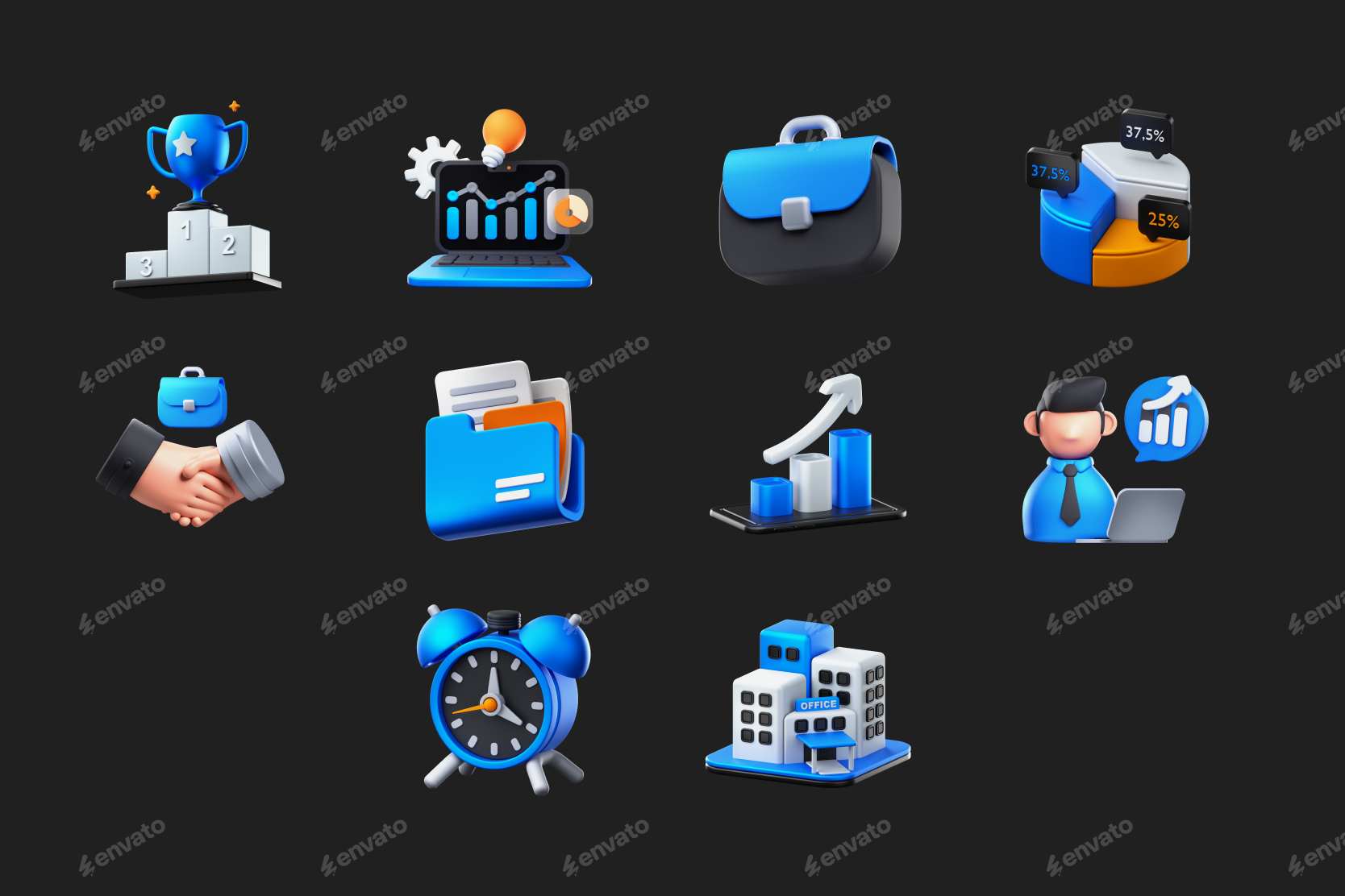 3D Business Icon, Graphics | GraphicRiver