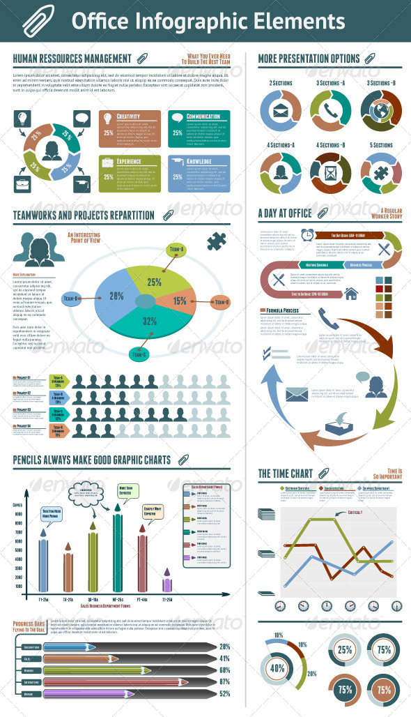 Office Infographic Elements - Infographics