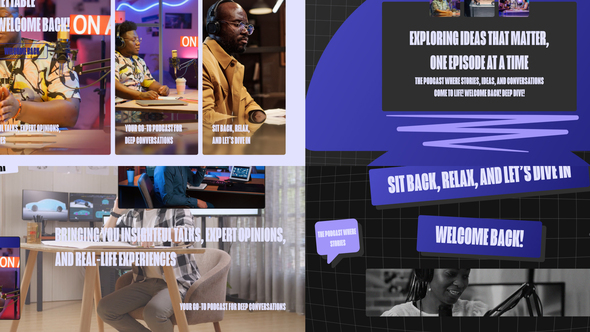 Professional Podcast Intro Openers template preview