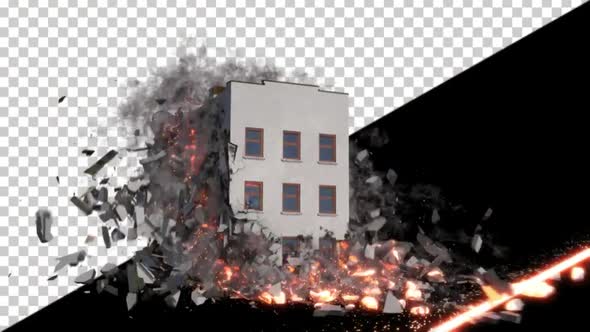 Laser Destroying a Building