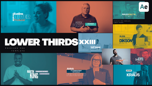 Lower Thirds XXIII Titles template preview