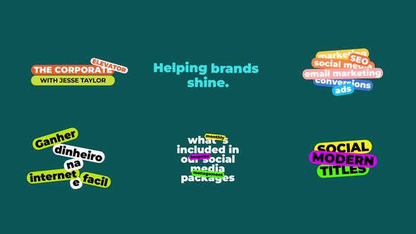 Social Media Titles | AE Titles template preview