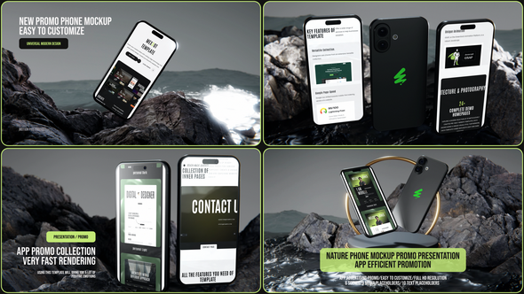 Nature Phone Mockup Promo Openers template preview