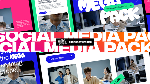 Social Media | Corporate Pack Video Displays template preview