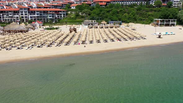 Aerial View to the Beach in Summer
