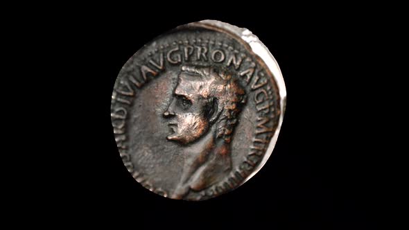 Caligula Roman Imperial Sestertius in Alpha Channel alt