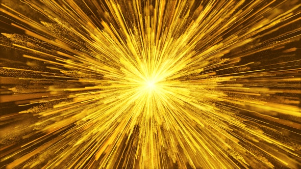 Golden Particle Streaks Bloom