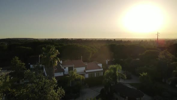 House with pool at sunset alt