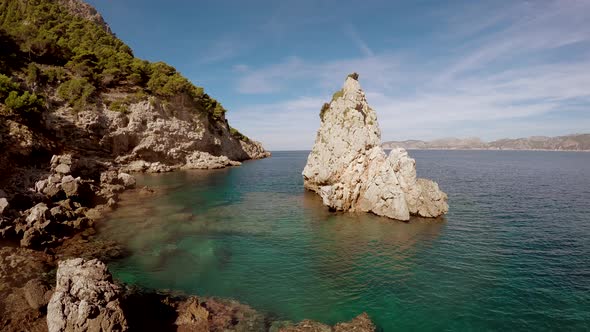 Aerial View of Coastal Ocean Sea Landscape Nature Outdoors alt