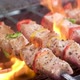 Pork delicious shish kabobs pierced with skewer - VideoHive Item for Sale