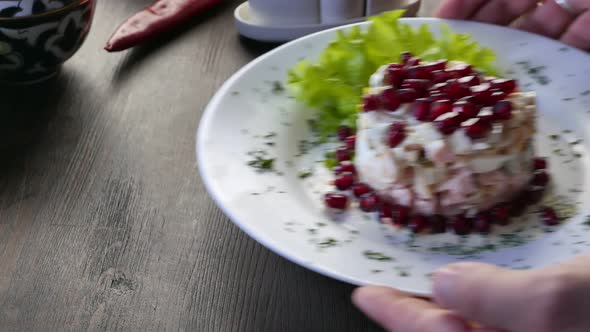 Nice Vegetarian Food  Pomegranate Salad