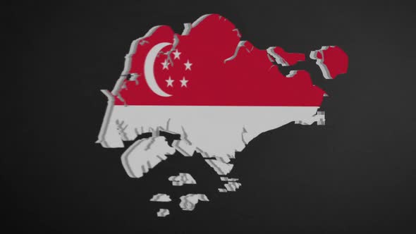Singapore Border Map Intro Animation