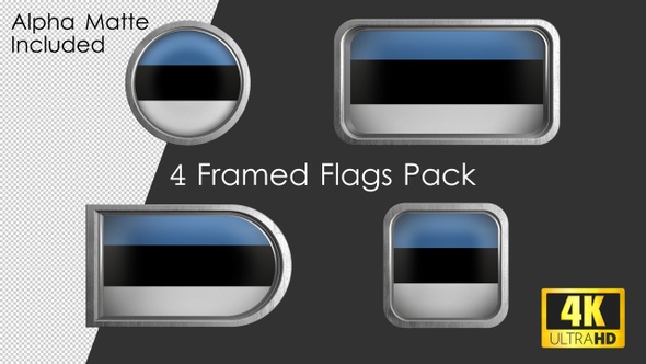 Framed Estonia Flag Pack alt