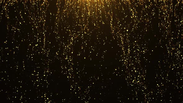 Gold Particles Falling HD