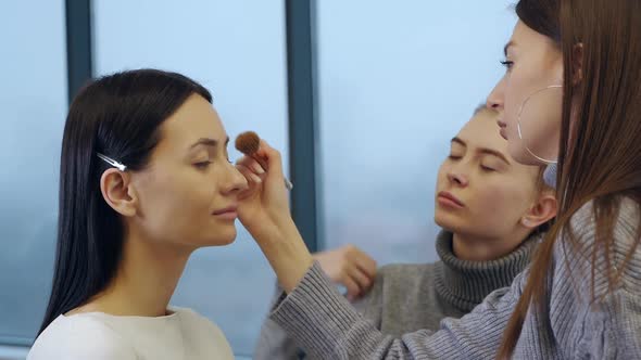 Makeup Teacher with His Student