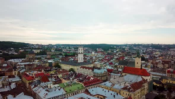Lviv City Aerial View, Ukraine