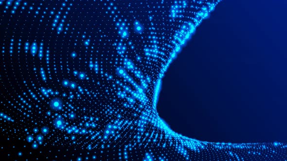 Blue Color Glowing Technology Particle Animated Background alt