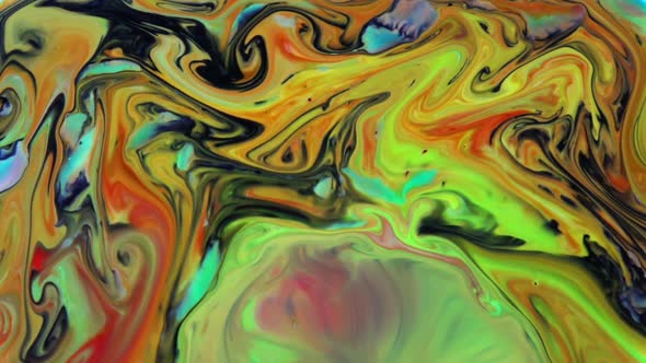 Abstract Colorful Ink Movements Spreads On Water Texture 13, Stock Footage