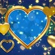 Golden Hearts Loop Background 4K - VideoHive Item for Sale
