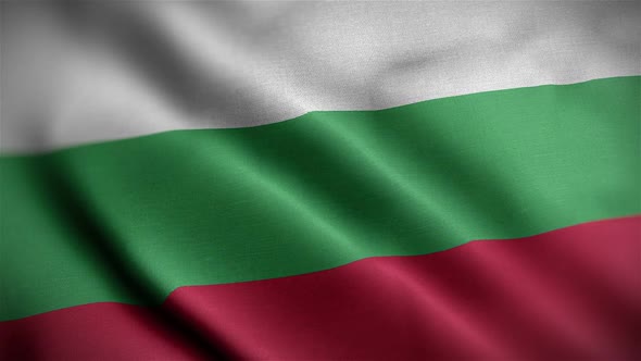 Bulgaria Flag Closeup Blowing In Wind alt