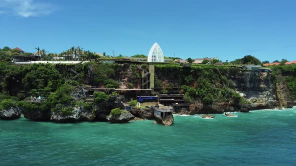 Along Uluwatu cliff with ocean and sky on Bali alt