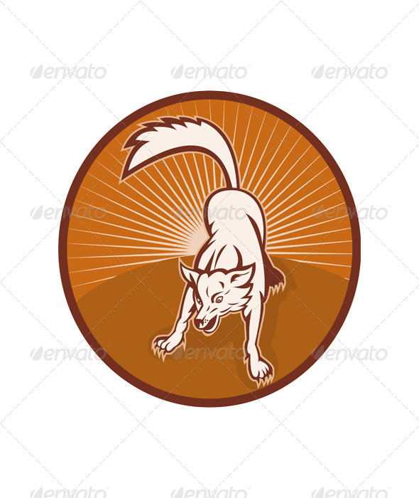 Wild Dog Wolf Retro - Animals Characters