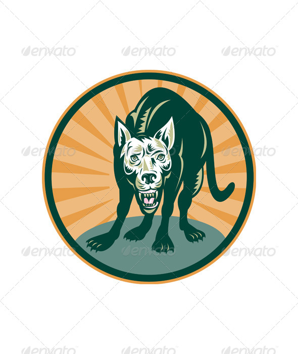 Wild Dog Wolf Retro - Animals Characters