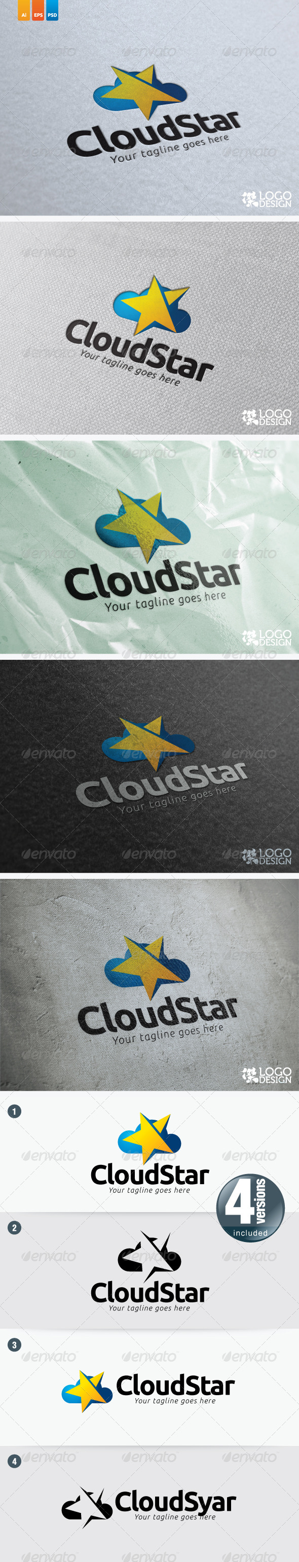 Cloud Star - Nature Logo Templates