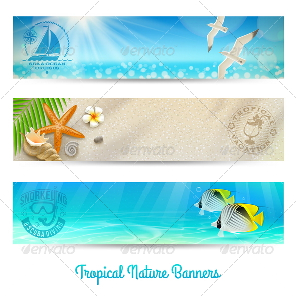 Travel and Vacation Vector Banners - Travel Conceptual
