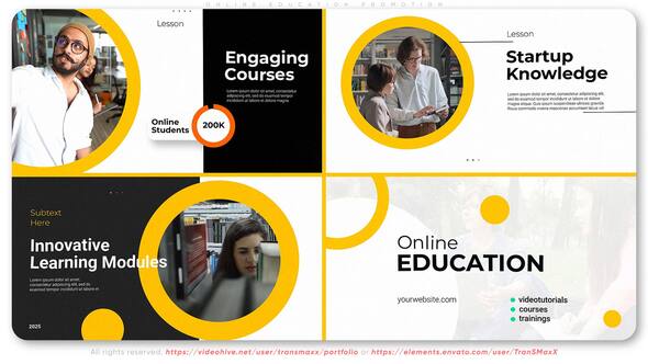 Online Education Promotion Openers template preview