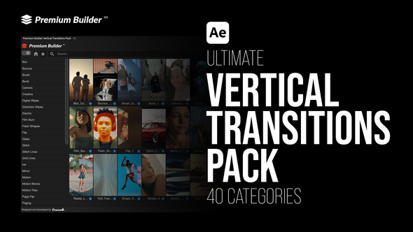 Vertical Transitions Pack, After Effects Project Files | VideoHive