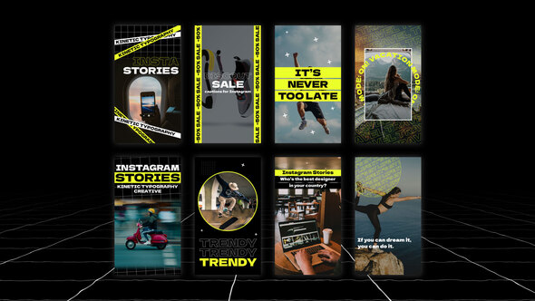 Kinetic Instagram Stories | AE Titles template preview