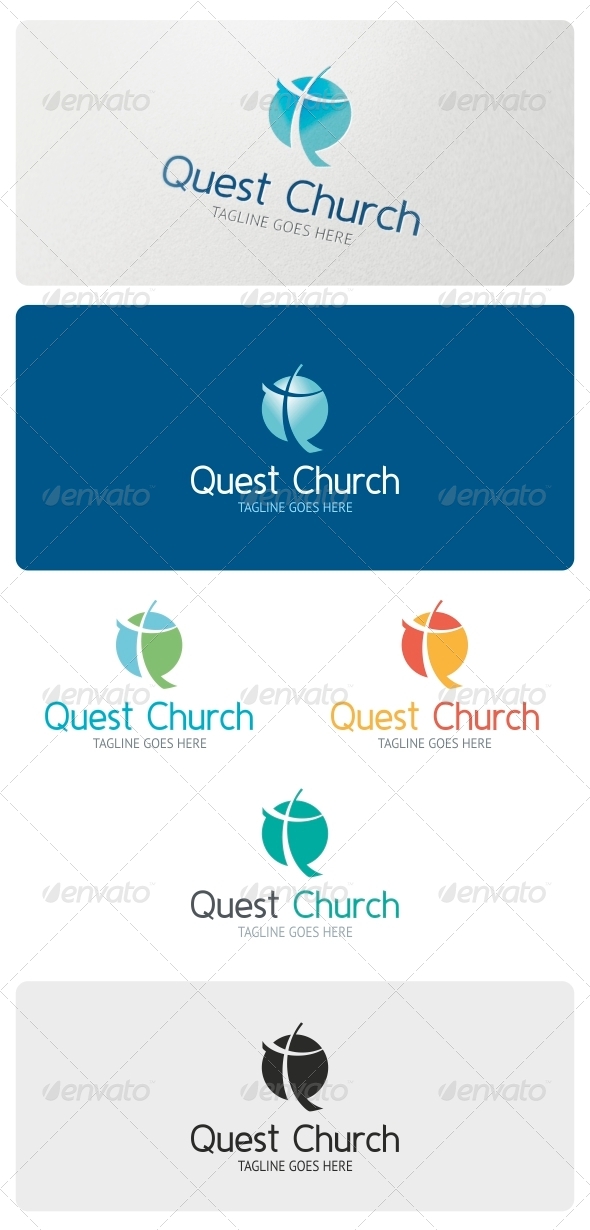 Quest Church Logo Template - Vector Abstract