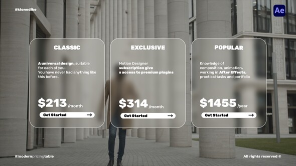 Modern Pricing Table Infographics template preview
