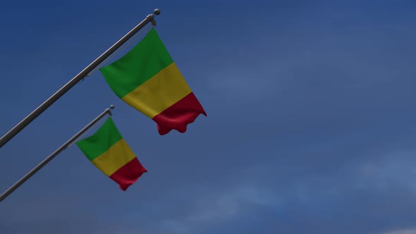 Mali Flags In The Blue Sky 4 K
