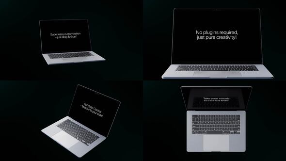 4k laptop Mocup Alpha channel Product Promo template preview