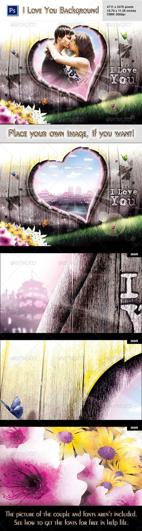 I Love You Background - 3D Backgrounds