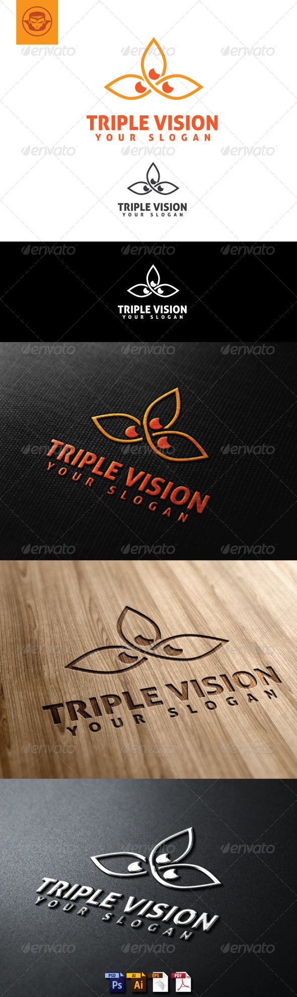 Triple Vision Logo Template - Symbols Logo Templates