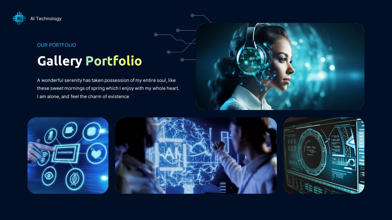 AI Technology Google Slides Presentation Template, Presentation Templates
