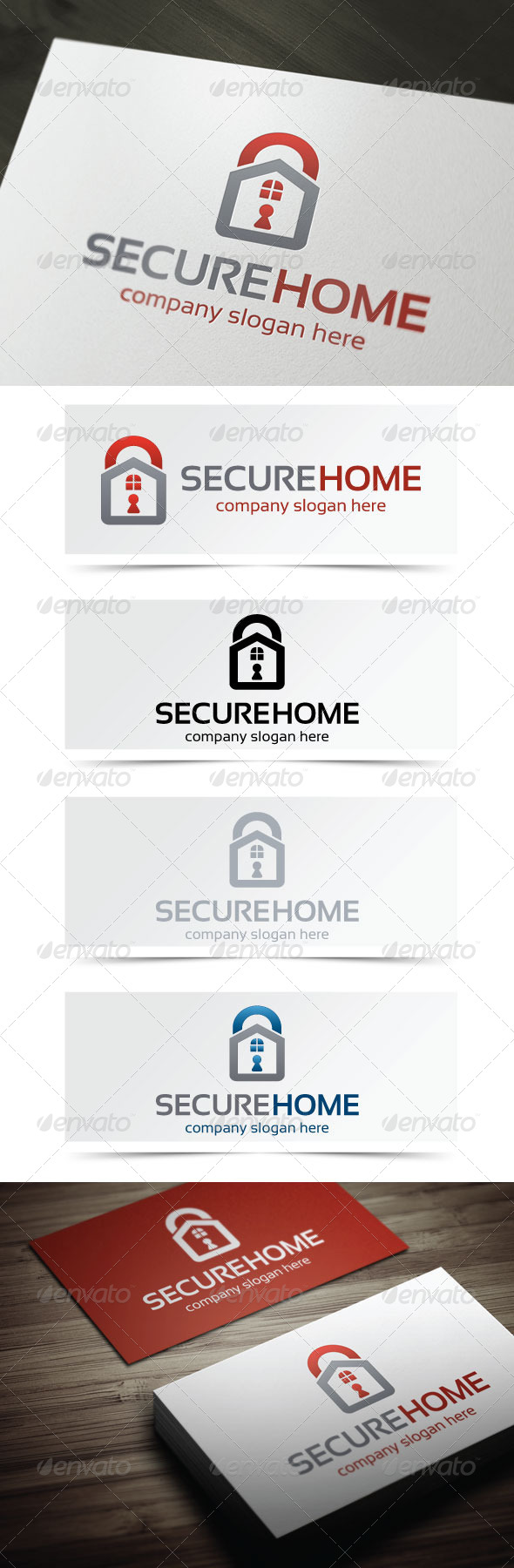 Secure Home - Symbols Logo Templates