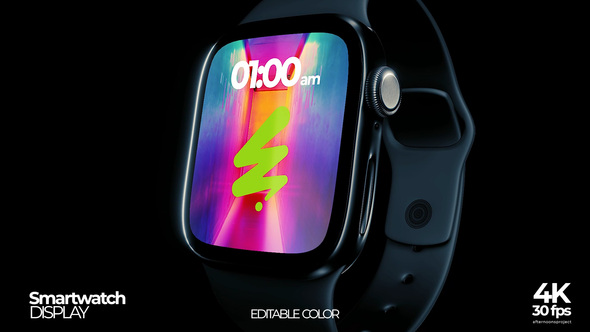 Smartwatch Mockup Video Displays template preview