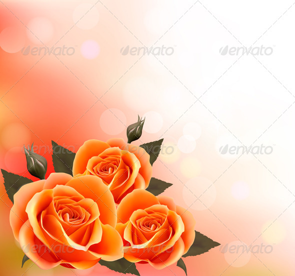 Holiday Background with Three Flowers - Flowers & Plants Nature